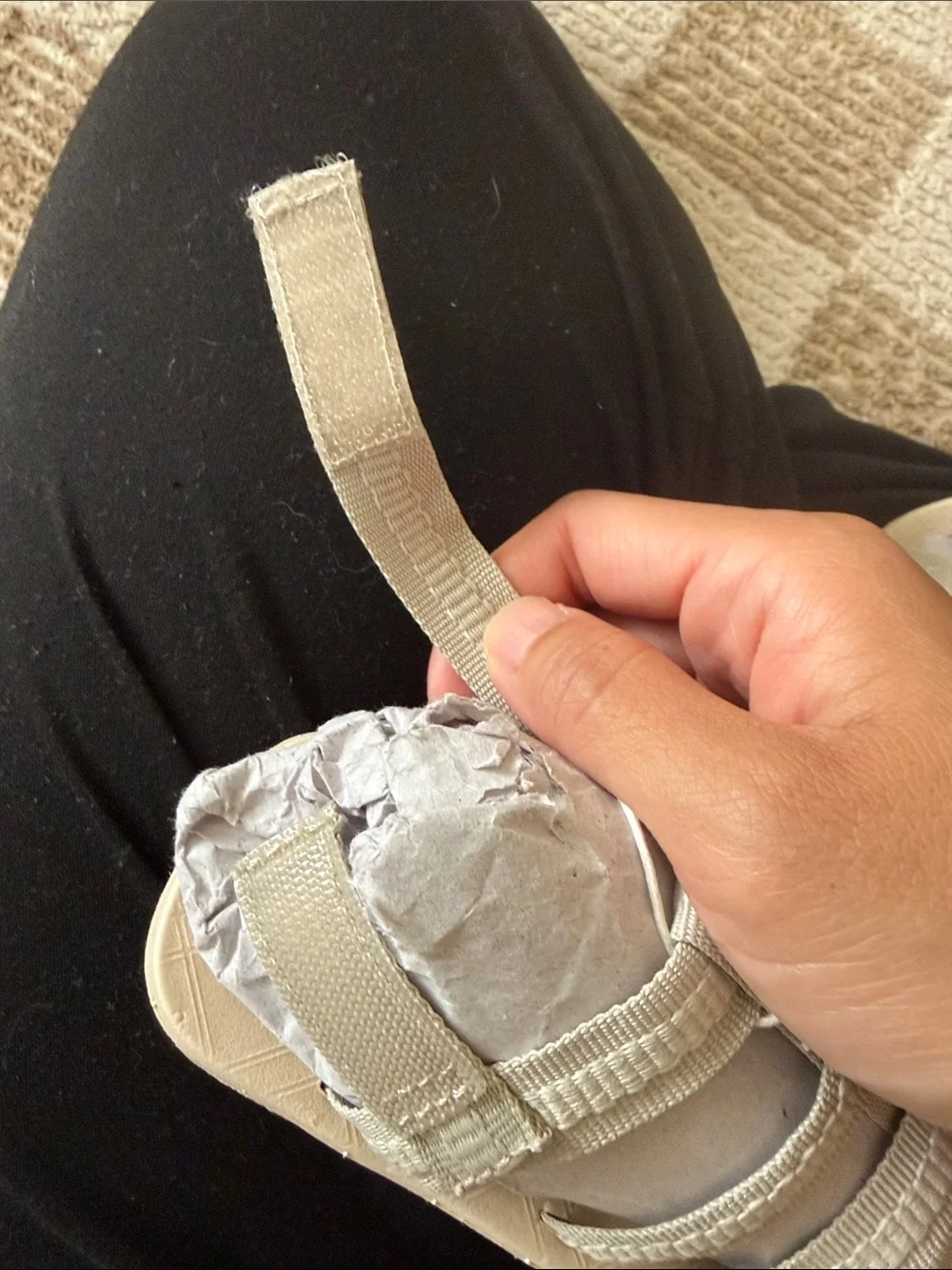 Zara Beige/Tan Kids Strappy Sandals